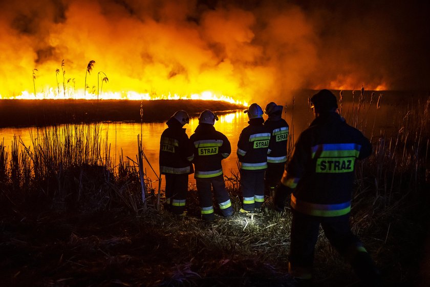 Pożar w Biebrzańskim Parku Narodowym