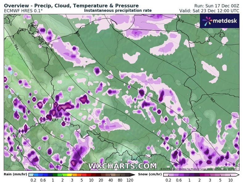 Tuż przed Wigilią może spaść śnieg