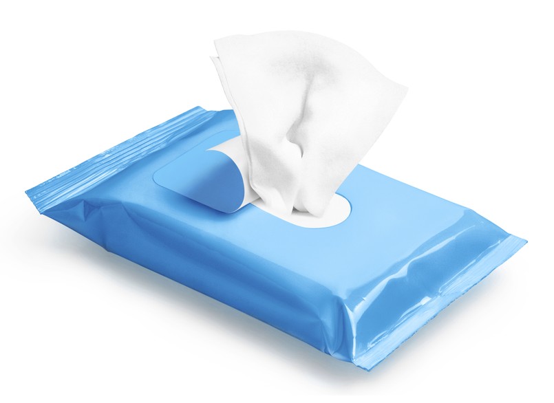 Blue,Wipes,Flow,Pack,,Isolated,On,White,Background