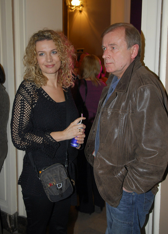 Joanna Trzepiecińska i Janusz Anderman na premierze spektaklu "Koleżanki" (2007 r.)