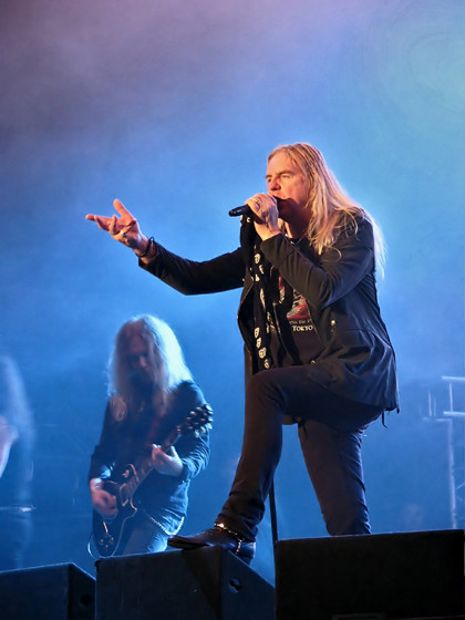 Wokalista Saxon Biff Byford na Festiwalu Legend Rocka (fot. Miłosz Stelmach i Aleksandra Sułecka / Onet.pl)