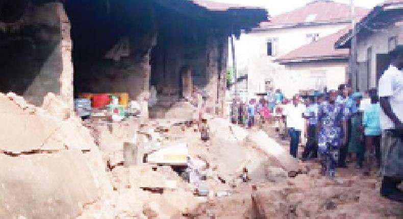 Collapsed mud house killed a pregnant mother and her child