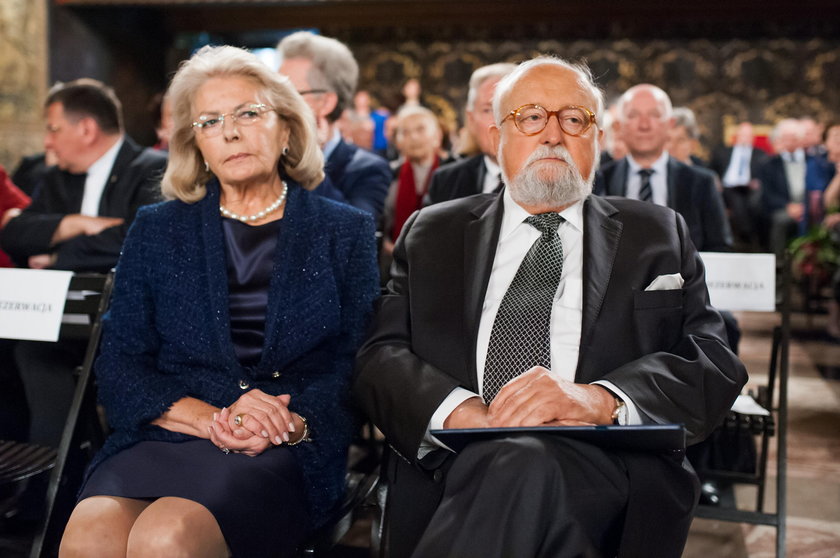 Krzysztof Penderecki z żoną Elżbietą