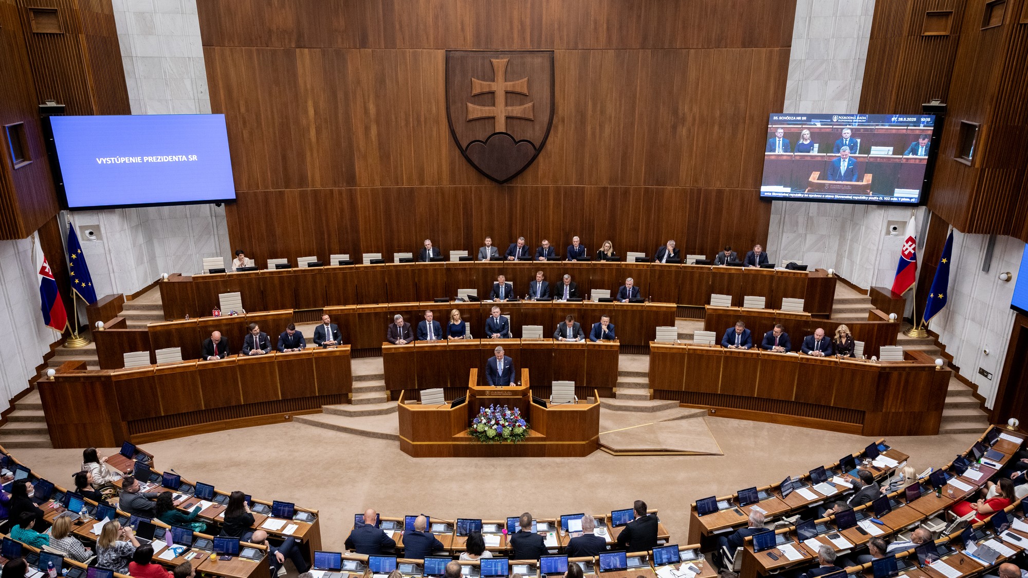 Prezident Peter Pellegrini vystúpil v parlamente so správou o stave republiky, 28.5.2025