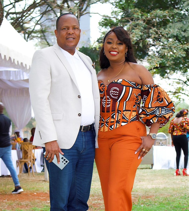 Lilian Muli and her baby Daddy Jared