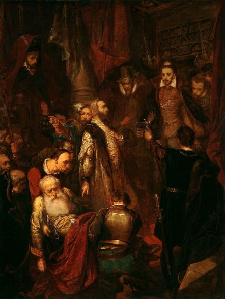 Jan Matejko, Zabicie Wapowskiego w czasie koronacji Henryka Walezego
