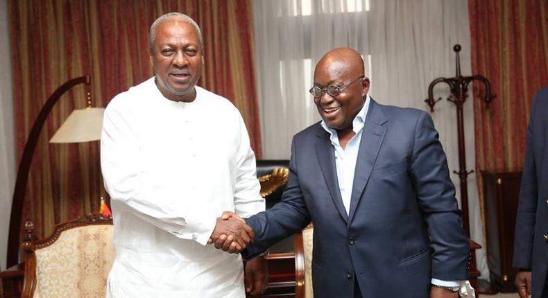 President Nana Addo Dankwa Akufo-Addo with John Mahama