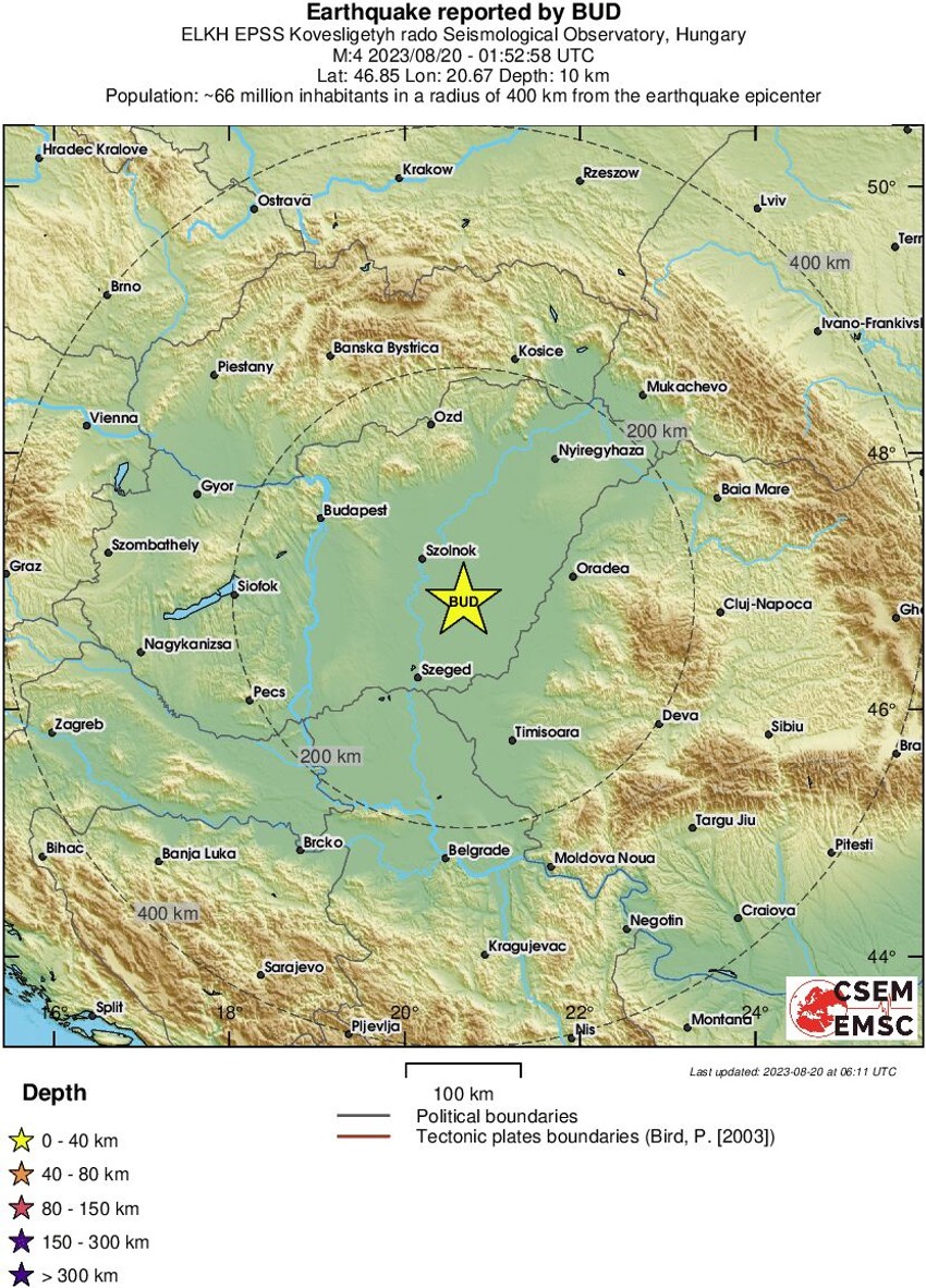 Zemljotres u Mađarskoj
