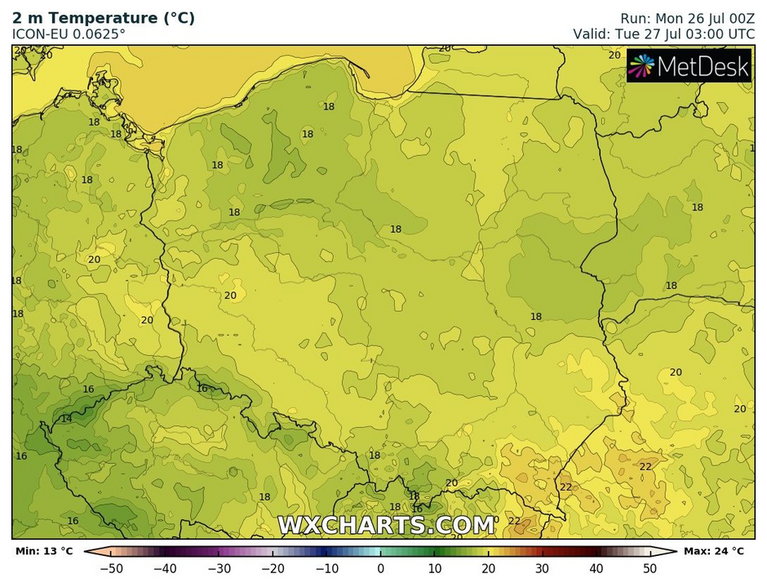 Wtorkowy poranek zapisze się ciepło