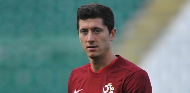 Robert Lewandowski podczas treningu reprezentacji Polski