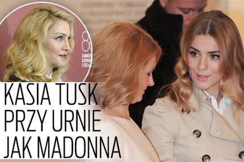 Kasia Tusk przy urnie jak Madonna