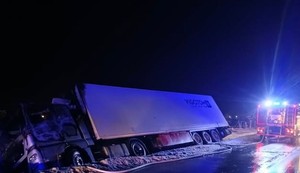 Prevrnuo se kamion na putu Futog-Begeč