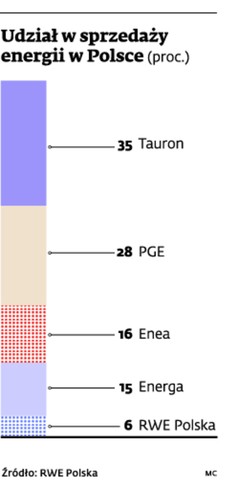 Udziały w sprzedaży energii w Polsce