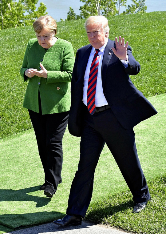 Angela Merkel i Donald Trump w 2018 r.