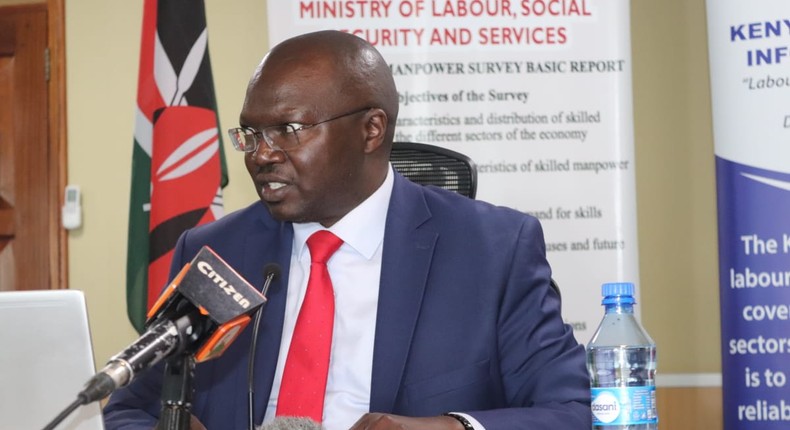 Kenya's Cabinet Secretary for Labour, Social Security and Services, Simon Chelugui