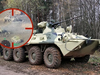 BTR-82A to 17-tonowy, ośmiokołowy transporter opancerzony ze stabilizowanym 7,62-milimetrowym karabinem maszynowym i dodatkowym kevlarowym pancerzem