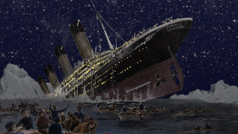 Titanic. Obraz autorstwa niemiekiego artysty Willy'ego Stowera (1864-1931)