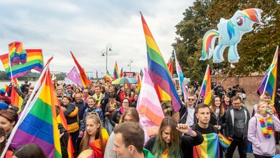 Toruń, 21.09.2019. III Marsz Równości pod hasłem Dla życia i rodziny, 21 bm. w Toruniu. (tż/pkus) PAP/Tytus Żmijewski