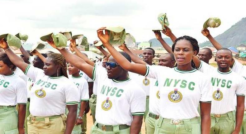 NYSC Corps members on parade (Worldstage)