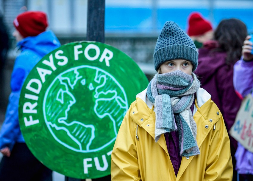 Švedska aktivistkinja Greta Tunberg na klimatskom protestu u Stokholmu u decembru 2019.