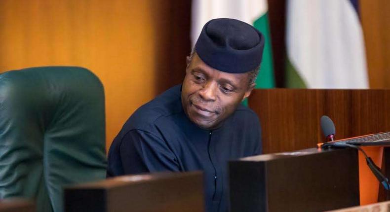 Vice President Yemi Osinbajo at the Federal Executive Council (FEC) meeting