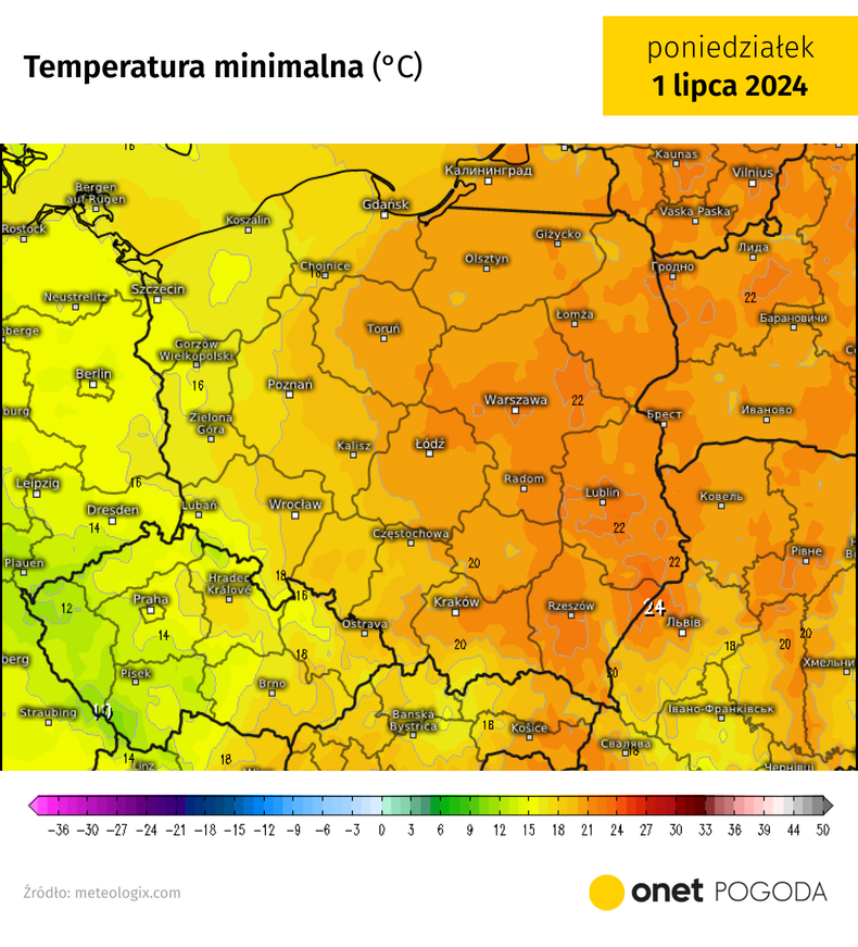 Zapowiada się tropikalna noc