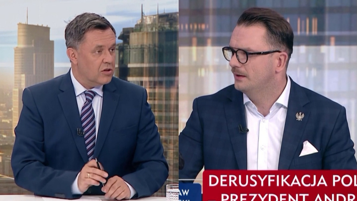 Dyskusja o lex Tusk w TVP. Łukasz Mejza unikał odpowiedzi na pytanie