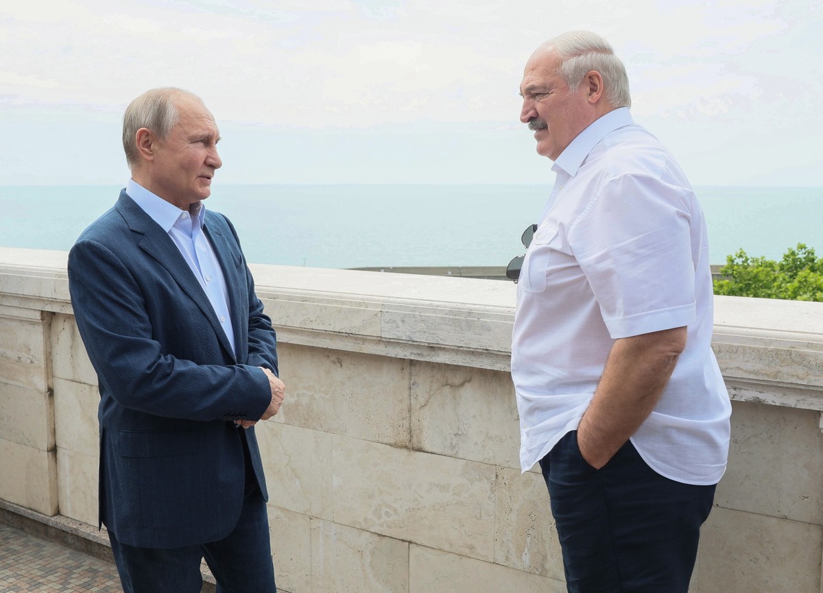 Władimir Putin i Alaksandr Łukaszenka