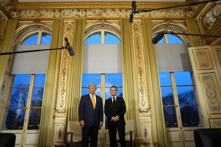 Donald Tramp i Emanuel Makron