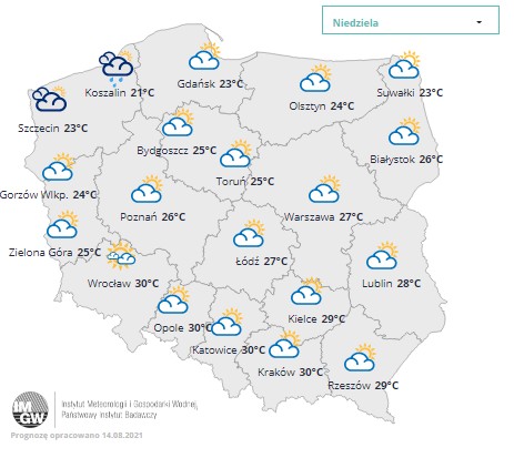 Mapa synoptyczna IMGW