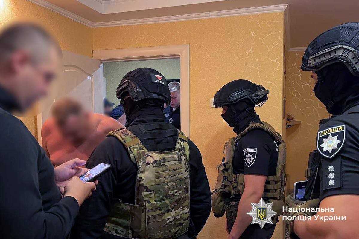 Ukraińska policja z zatrzymanym