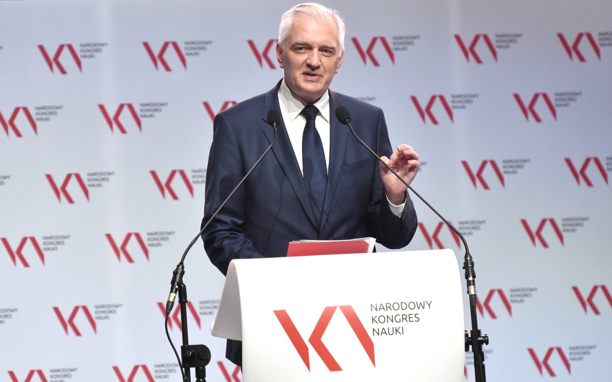 Minister nauki i szkolnictwa wyższego Jarosław Gowin podczas Narodowego Kongresu Nauki