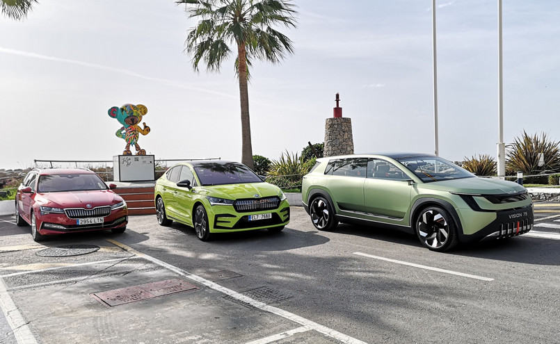 Skoda Superb, Skoda Enyaq Coupe RS iV i Skoda Vision 7S