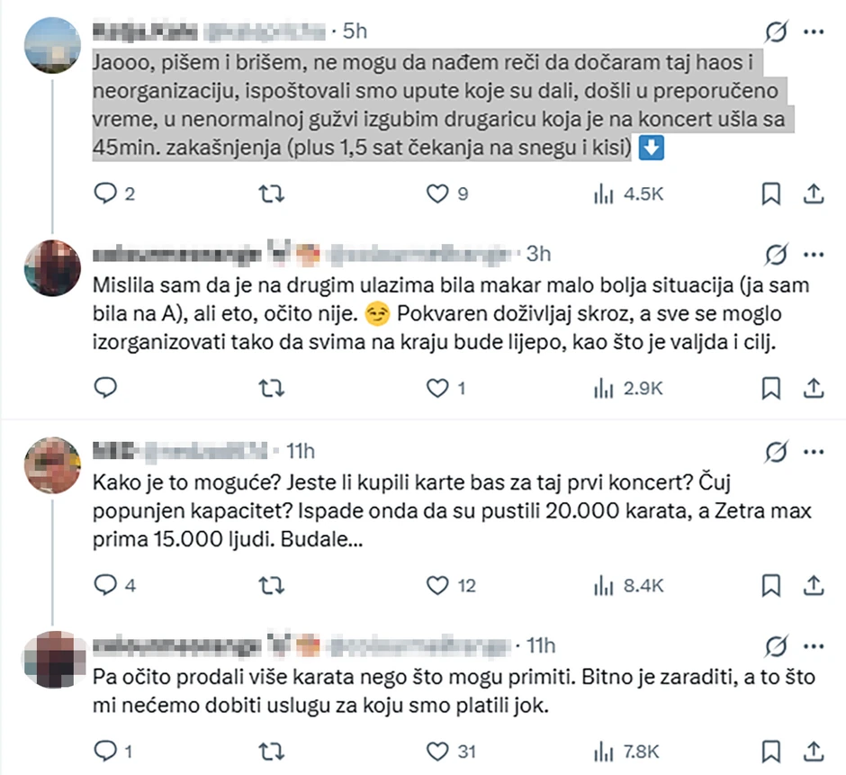 Komentari nakon Čolinog koncerta