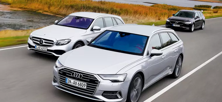 Audi A6 40 TDI kontra Mercedes E 220 d i Volvo V90 D4 - luksusowe kombi z mocnym dieslem. Które będzie lepszym wyborem?