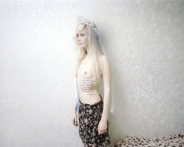 II miejsce w kategorii LUDZIE (zdjęcie pojedyncze): Agnieszka Rayss, Sputnik Photos Ukraina, Kijów. Sasza Szewczenko – aktywistka feministycznej grupy Femen specjalizującej się w protestach przeprowadzanych topless. 15 grudnia 2011