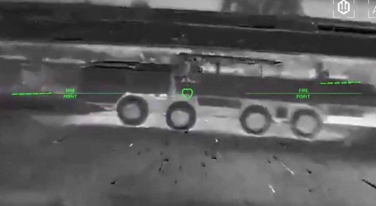 wojna w Ukrainie wyrzutnia rakiet BM-30 Smiercz Krym atak dronów