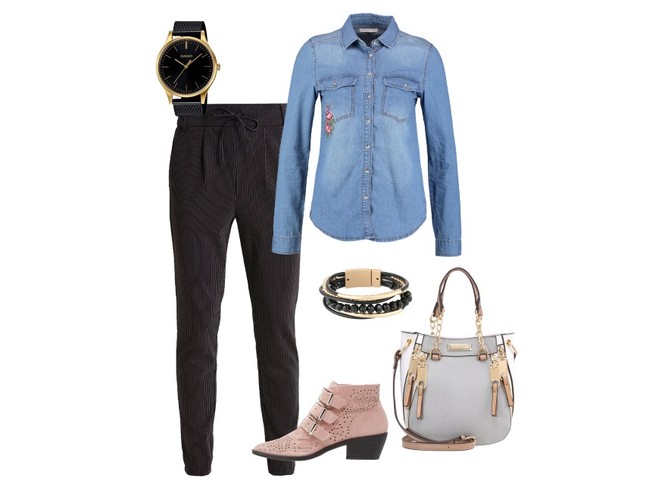 STYLIZACJE z dżinsową koszulą