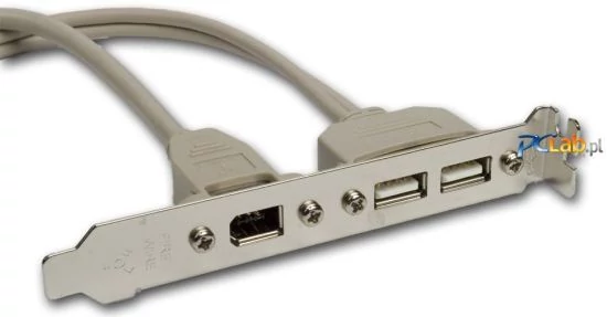 Śledź z dwoma portami USB i jednym IEEE 1394