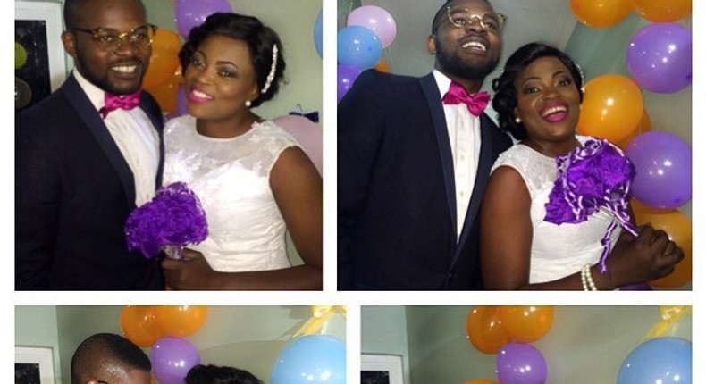 Funke Akindele and Falz on set of 'Jenifa's Diary'