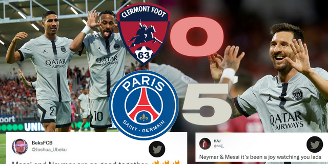 Ligue 1: Neymar Messi PSG annihilate Clermont in league opener (Reactions)  | Pulse Nigeria