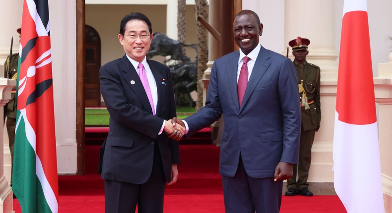 Kenya's President, William Ruto and Japan's Prime Minister, Fumio Kishida