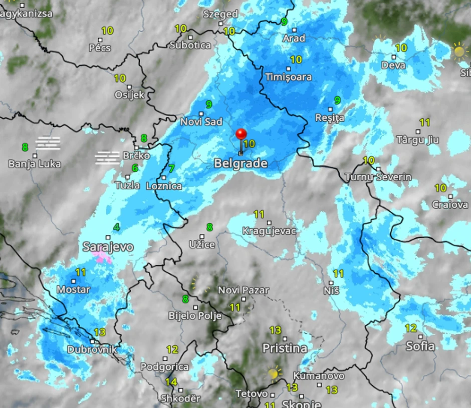 Radarsk isnimci za 8 novembar