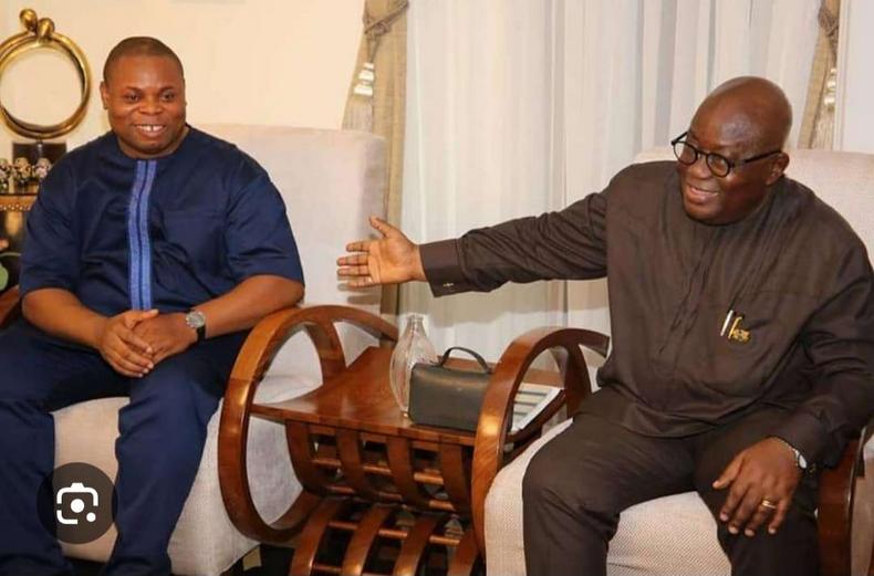 Franklin Cudjoe with Nana Addo