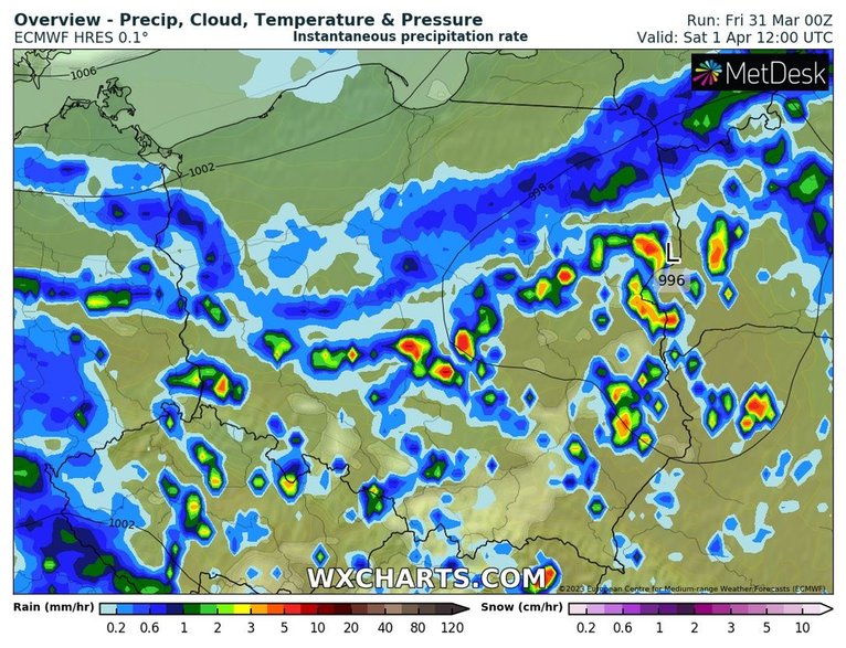 Habrá más lluvia durante el fin de semana, especialmente el sábado