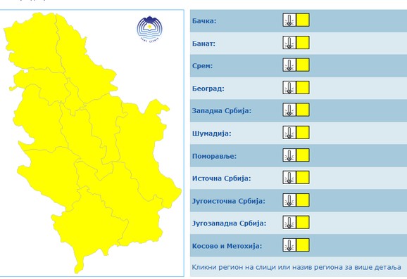 Å½uti meteo alarm u celoj zemlji zbog niskih temperatura