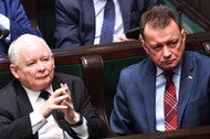 Prezes PiS Jarosław Kaczyński i minister obrony Mariusz Błaszczak