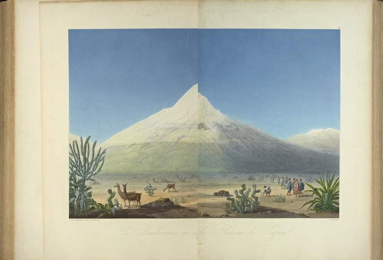 Góra Chimborazo na podstawie szkicu Alexander von Humboldta