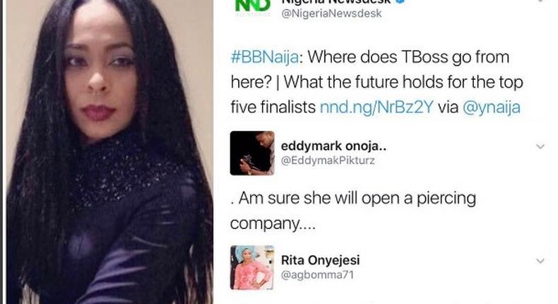 Tboss being trolled by Nigerians