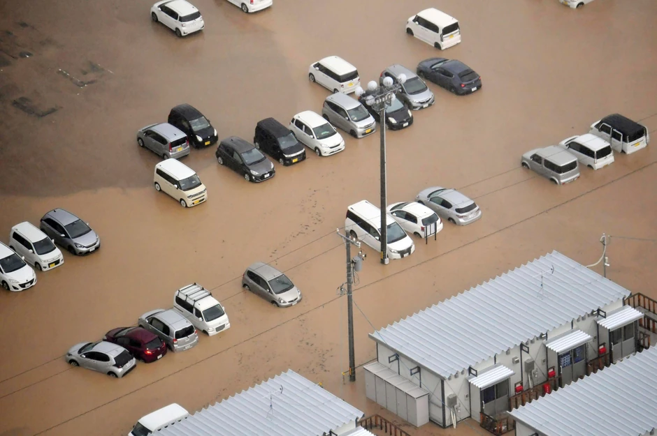 Poplave nakon velikih padavina u Vadžimi, prefektura Išikava, Japan, 21. septembra